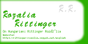 rozalia rittinger business card